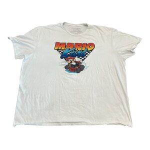 Mario Kart Team Driver Checkered Flag T-Shirt graphic design men’s size 3XL